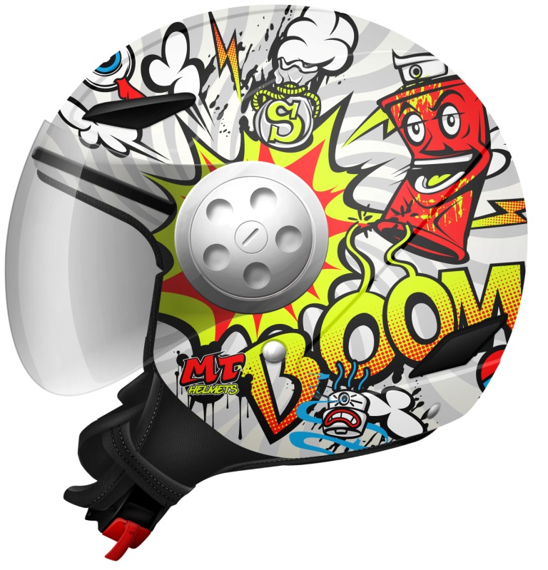 MT HELMETS URBAN KID STREET ART NEON YELLOW